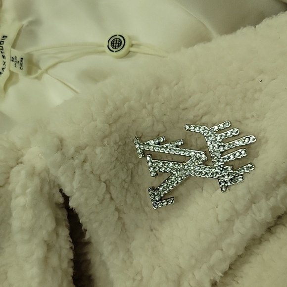 Other - Unisex, Silver & Crystal 2" LV Signed Brooch, Exc. Cond.